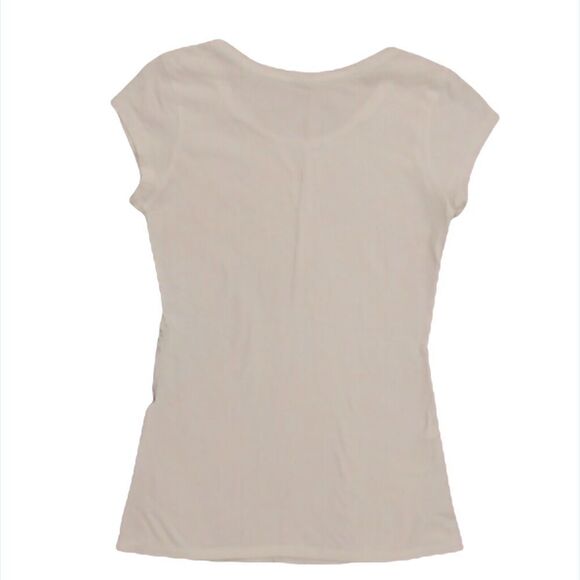 ✨ express women white beaded floral graphic tee✨ - Picture 3 of 6